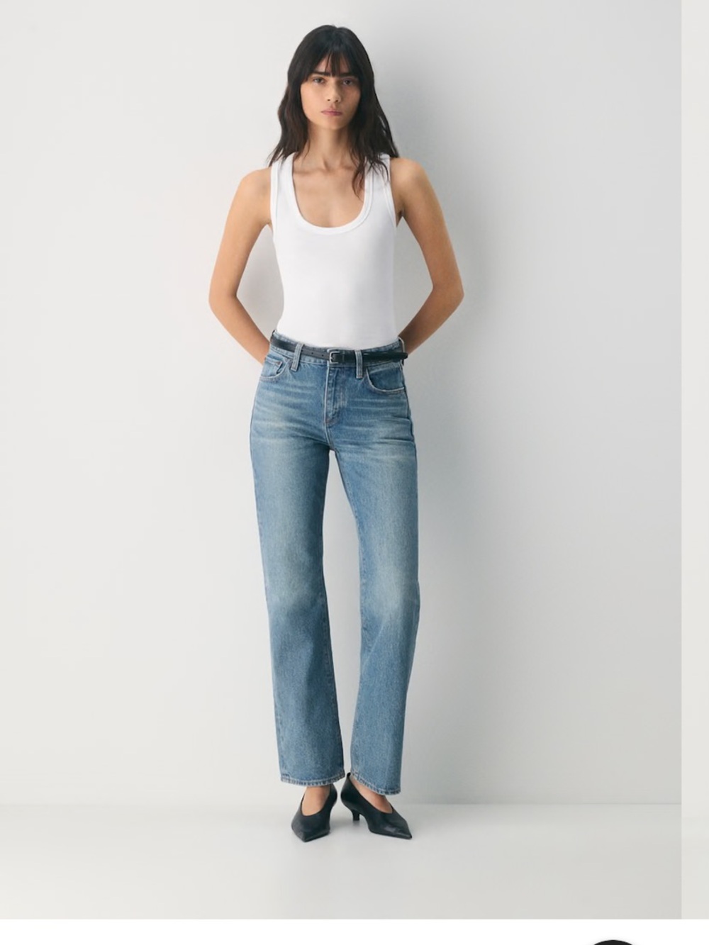Denim Forum Sharon Classic Mid-Rise Straight Jean